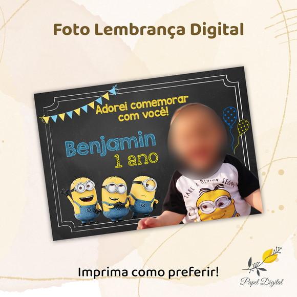 Foto Lembrança Digital Minions Modelo 2