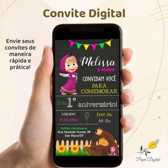 Convite Digital Masha Modelo 4