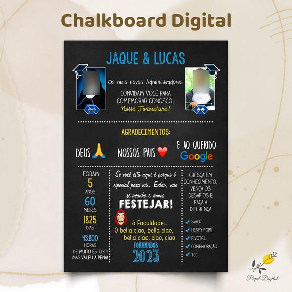 Chalkboard Digital Formatura Modelo 2