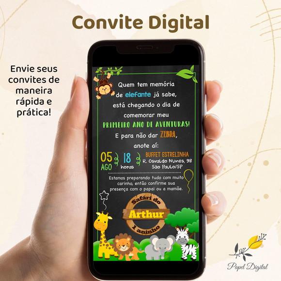 Convite Digital Safari Modelo 6