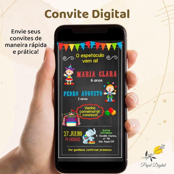 Convite Digital Circo Modelo 6