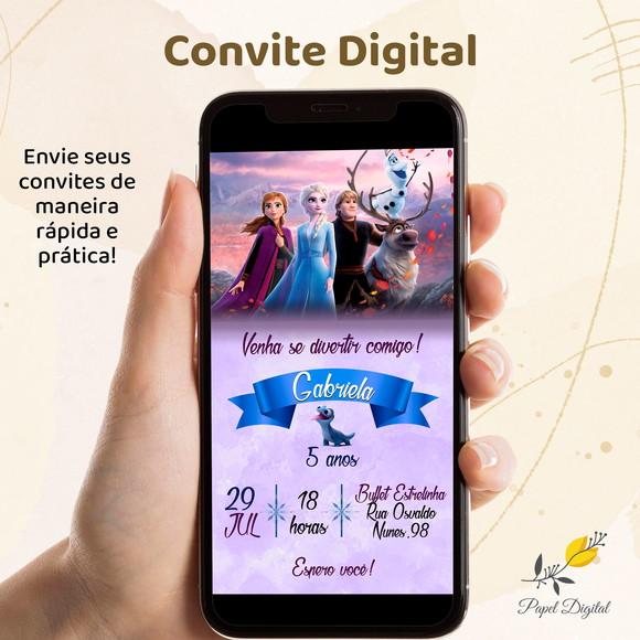 Convite Digital Frozen Modelo 4
