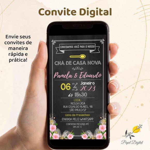 Convite Digital Chá de Casa Nova Modelo 1