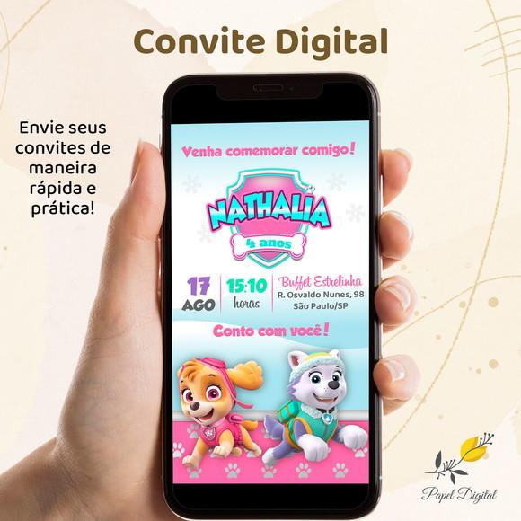 Convite Digital Patrulha Canina Modelo 8