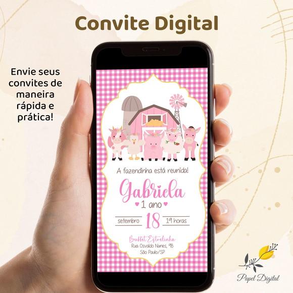 Convite Digital Fazendinha Modelo 5