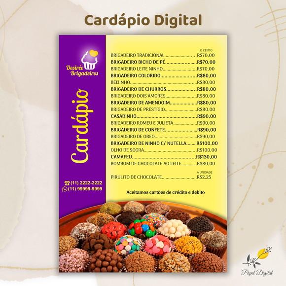Cardápio Digital Modelo 6