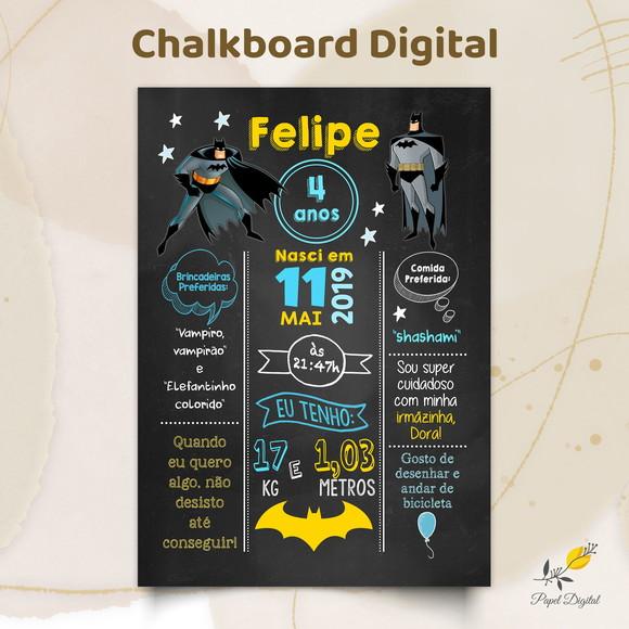 Chalkboard Digital Batman