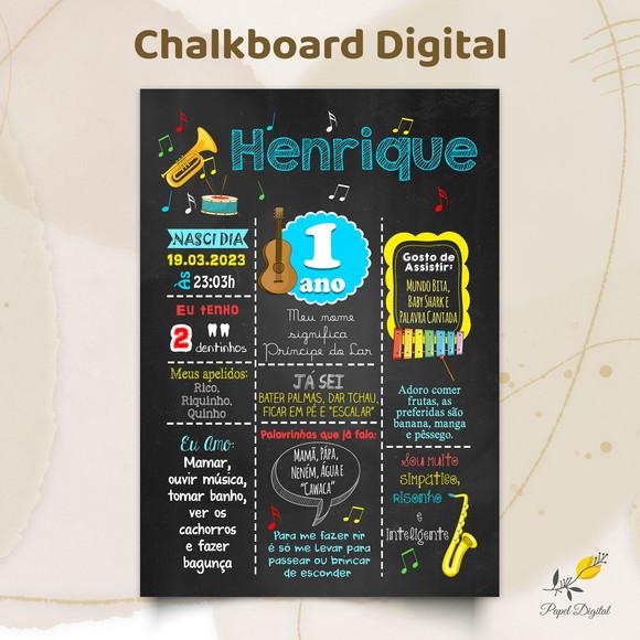 Chalkboard Digital Música Modelo 2