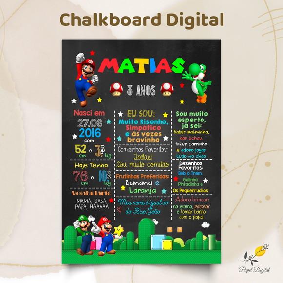 Chalkboard Digital Mario Bros