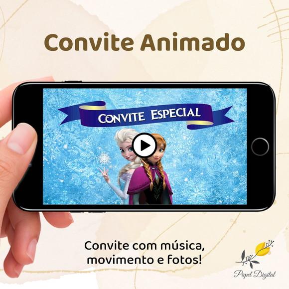 Convite Animado (vídeo) Frozen