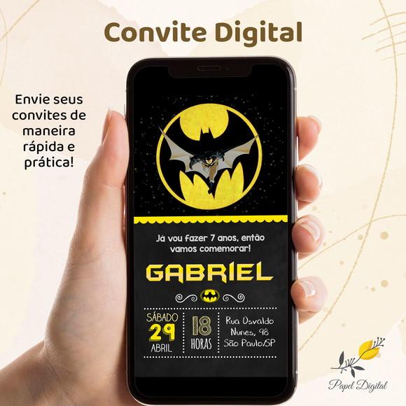 Convite Digital Batman Modelo 1