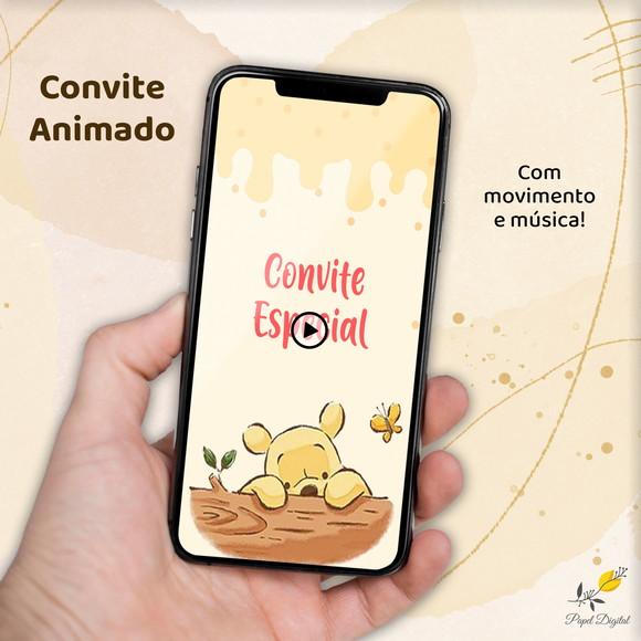 Convite Animado (vídeo) Ursinho Pooh