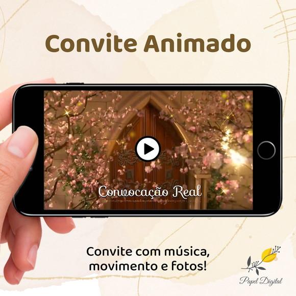Convite Animado (vídeo) Princesas Disney