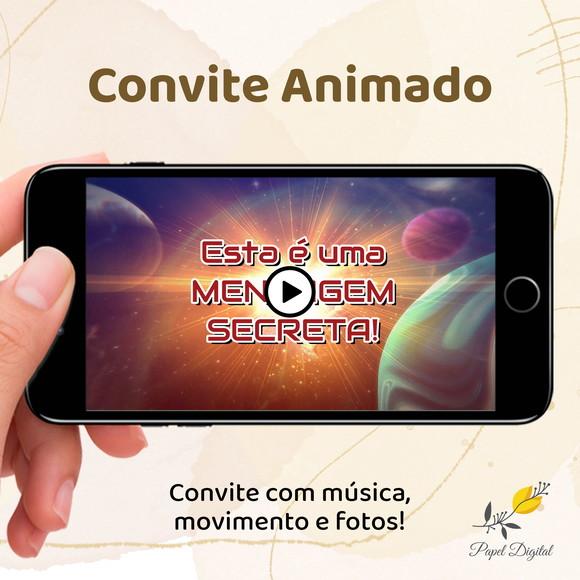 Convite Animado (vídeo) Super Heróis