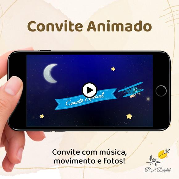 Convite Animado (vídeo) Pequeno Príncipe Modelo 1