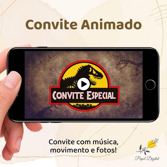 Convite Animado (vídeo) Jurassic Park