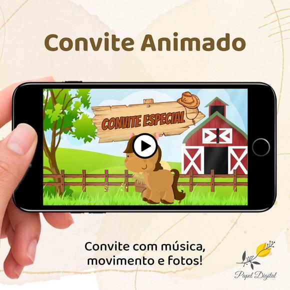 Convite Animado (vídeo) Fazendinha