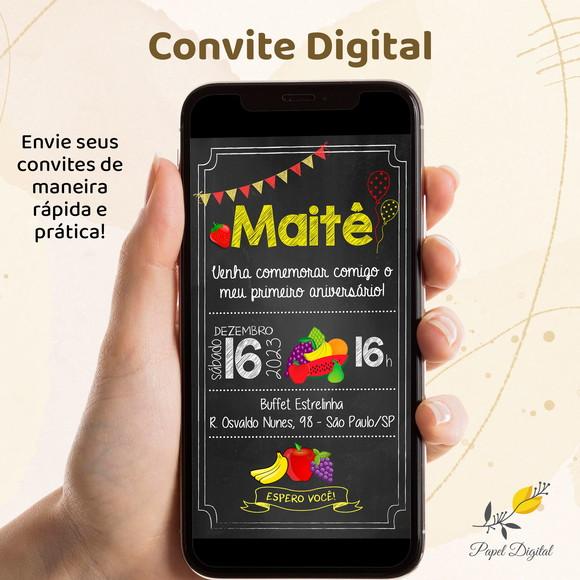 Convite Digital Frutas Modelo 1