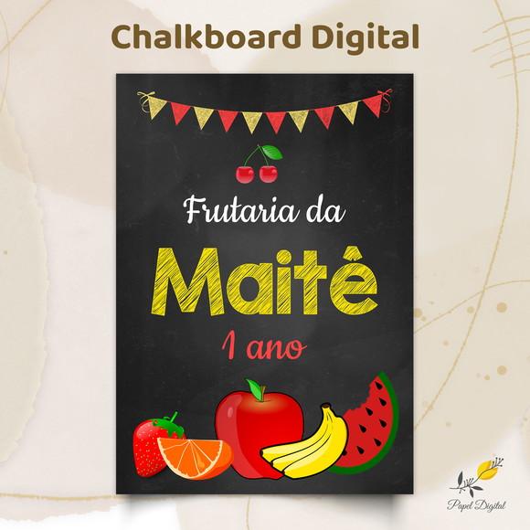 Chalkboard Digital Frutas Modelo 1