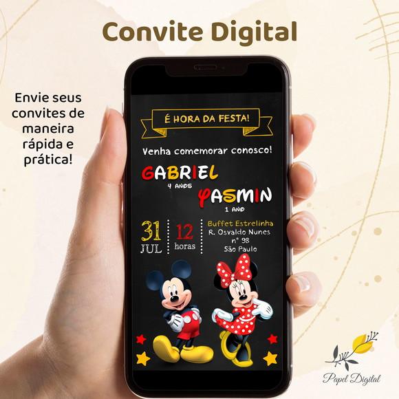 Convite Digital Mickey Modelo 10