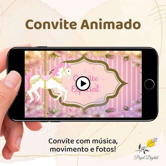 Convite Animado (vídeo) Carrossel Encantado