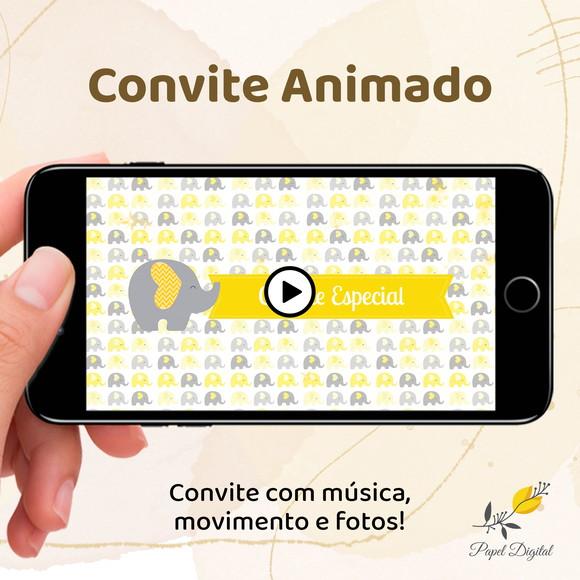 Convite Animado (vídeo) Elefantinho