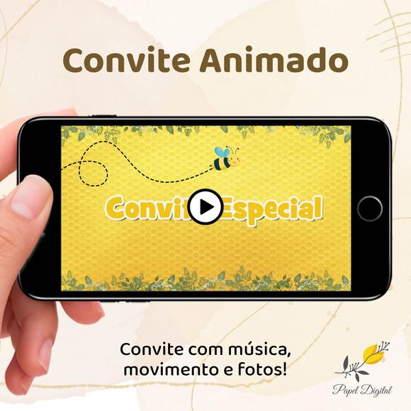 Convite Animado (vídeo) Abelhinha