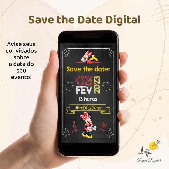 Save The Date Digital Minnie Modelo 1