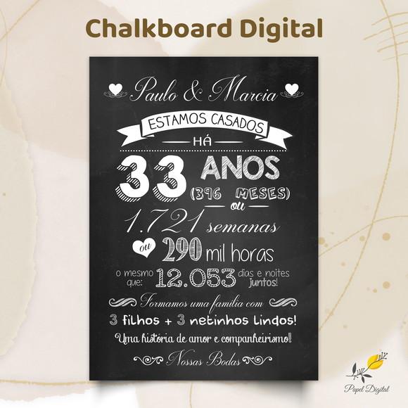 Chalkboard Digital Bodas Modelo 1