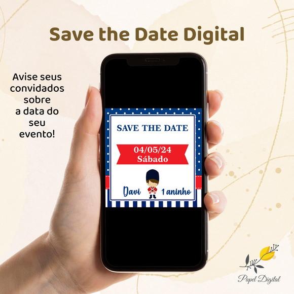 Save The Date Digital Soldadinho de Chumbo