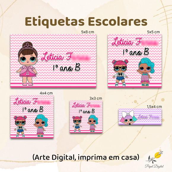 Etiquetas Escolares Lol - Arte Digital