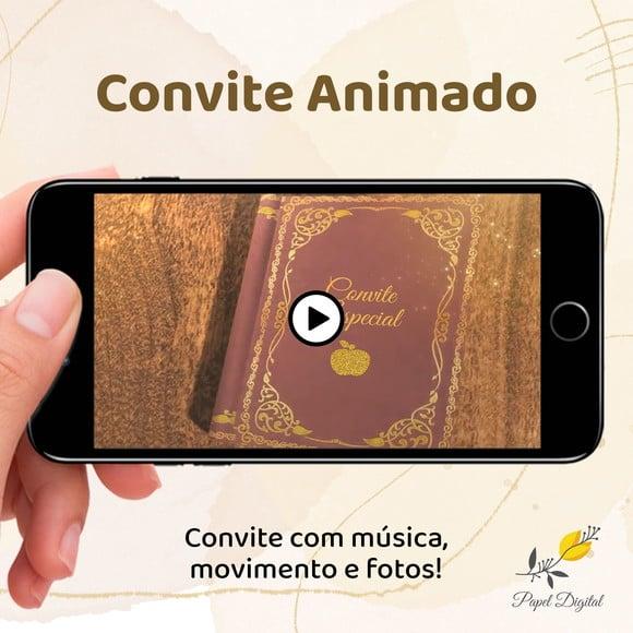 Convite Animado (vídeo) Branca de Neve