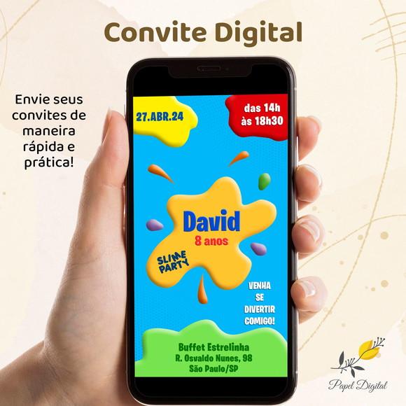 Convite Digital Slime Modelo 1