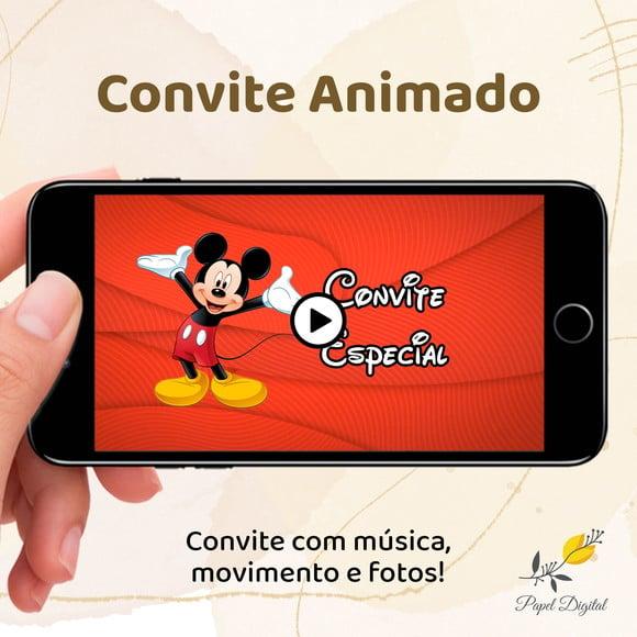 Convite Animado (vídeo) Mickey Modelo 1