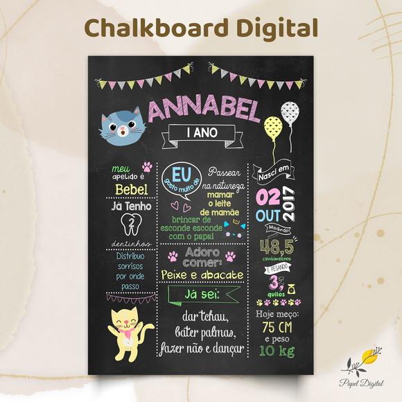 Chalkboard Digital Gatinho