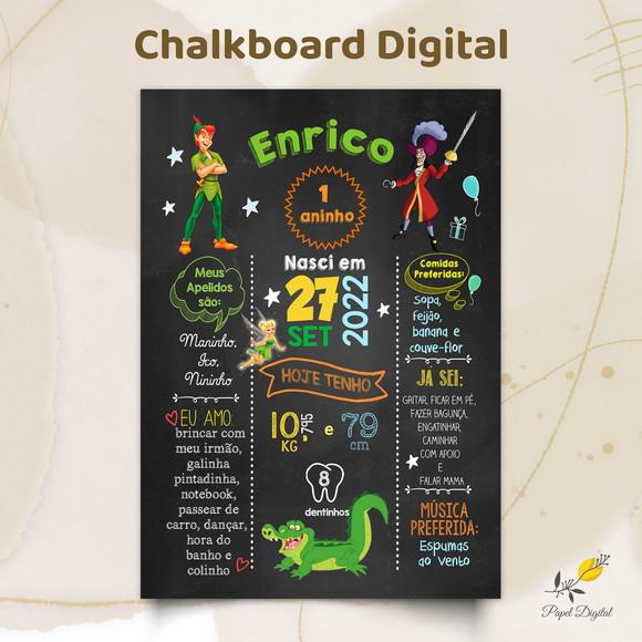 Chalkboard Digital Peter Pan Modelo 2