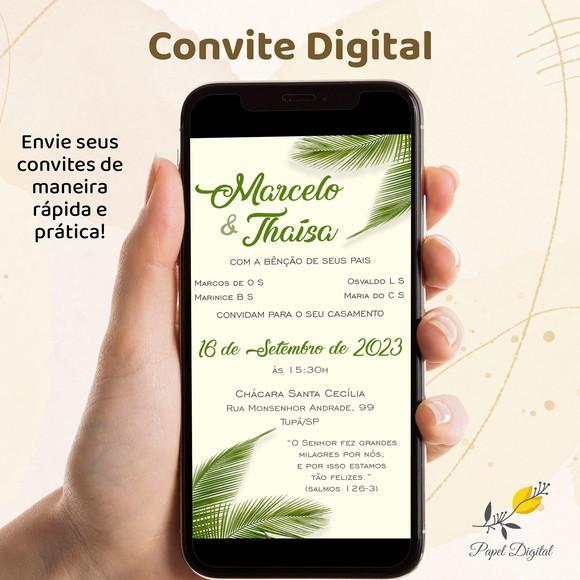 Convite Digital Casamento Modelo 10