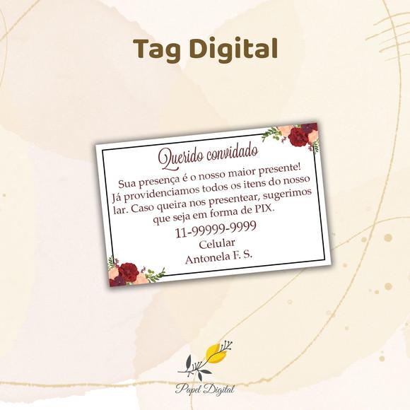Tag Digital Casamento Modelo 1