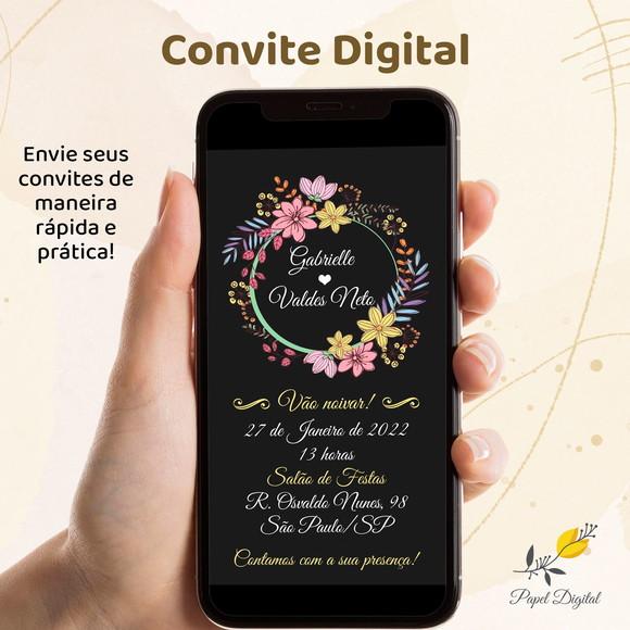 Convite Digital Noivado Modelo 7
