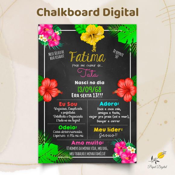 Chalkboard Digital Tropical Modelo 2