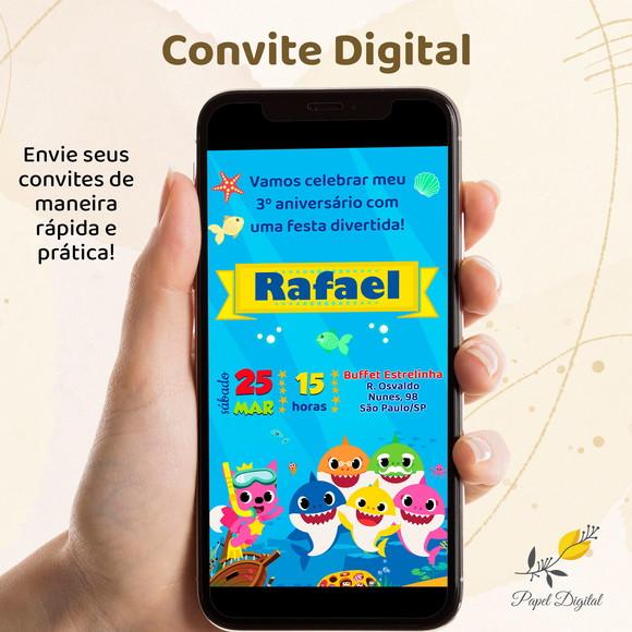 Convite Digital Baby Shark Modelo 1