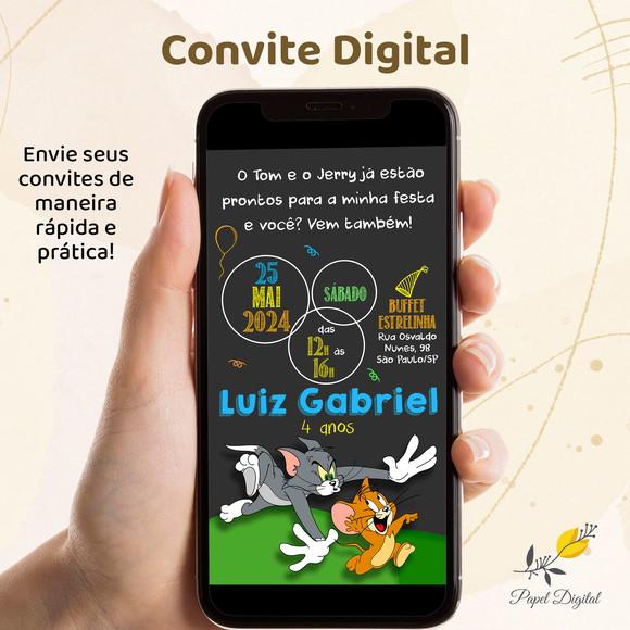 Convite Digital Tom e Jerry