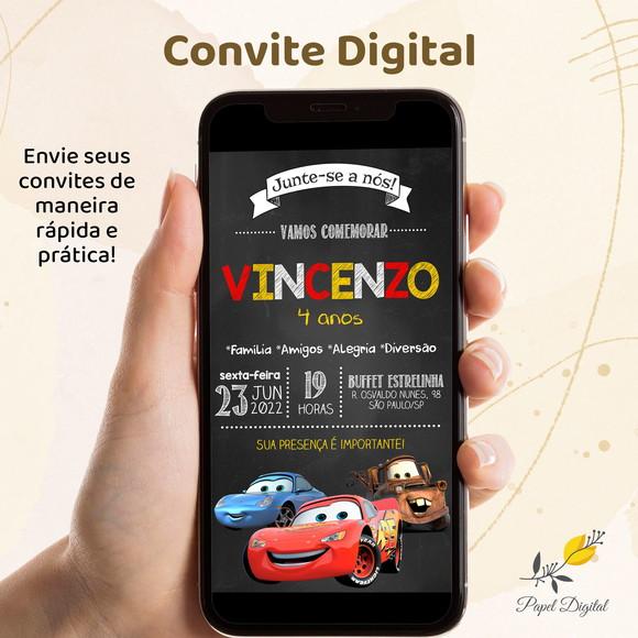 Convite Digital Carros Modelo 5