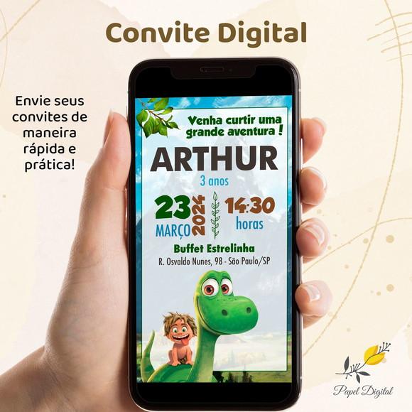 Convite Digital o Bom Dinossauro