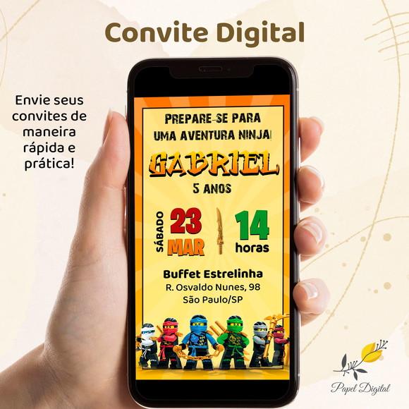 Convite Digital Ninjago