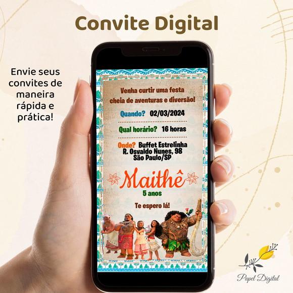 Convite Digital Moana Modelo 5