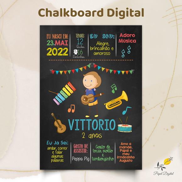 Chalkboard Digital Música Modelo 1