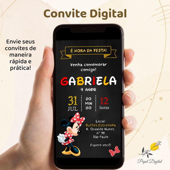 Convite Digital Minnie Modelo 6