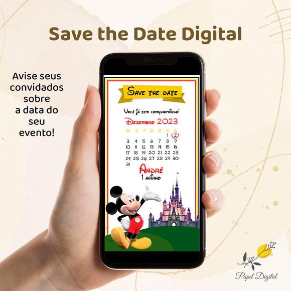 Save The Date Digital Mickey Modelo 2
