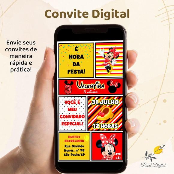 Convite Digital Minnie Modelo 7